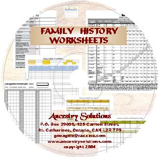 Family Chart Worksheets CD